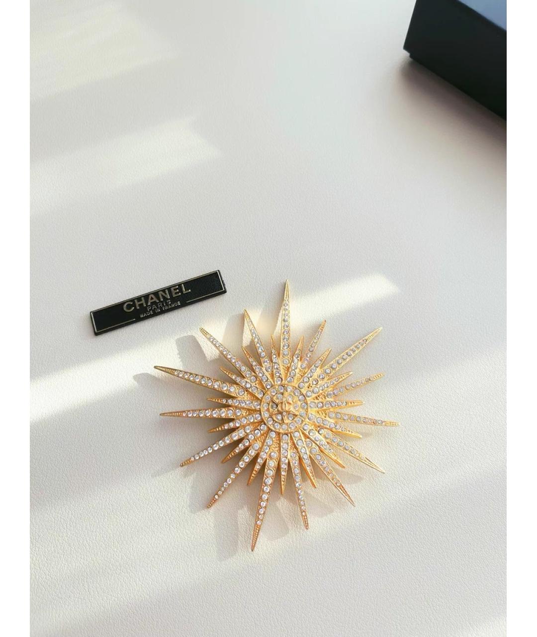 CHANEL Золотая металлическая булавка / брошь, фото 6