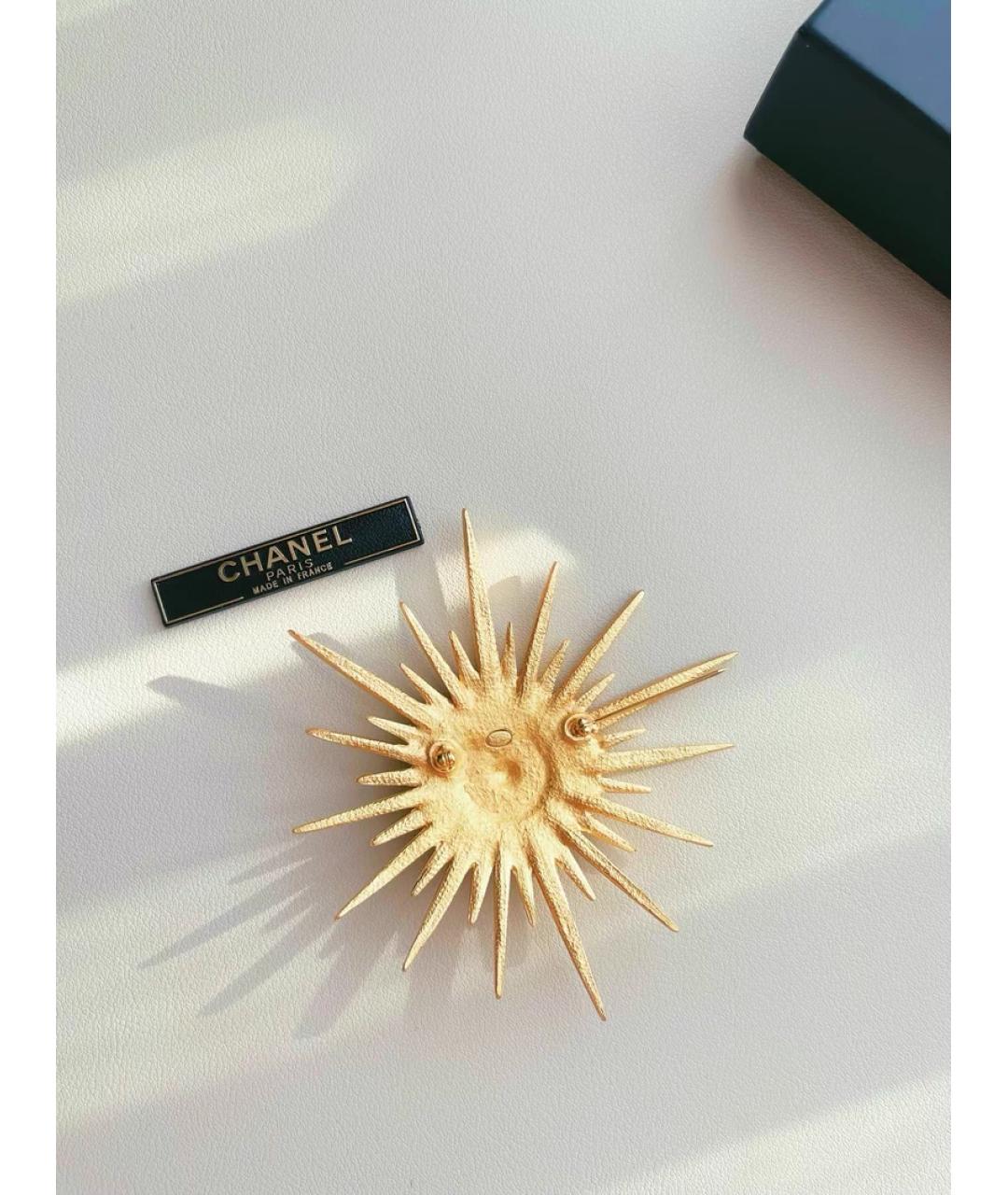 CHANEL Золотая металлическая булавка / брошь, фото 2
