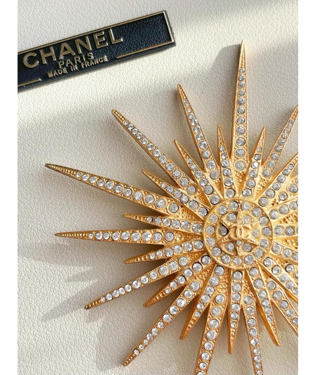 CHANEL Золотая металлическая булавка / брошь, фото 4