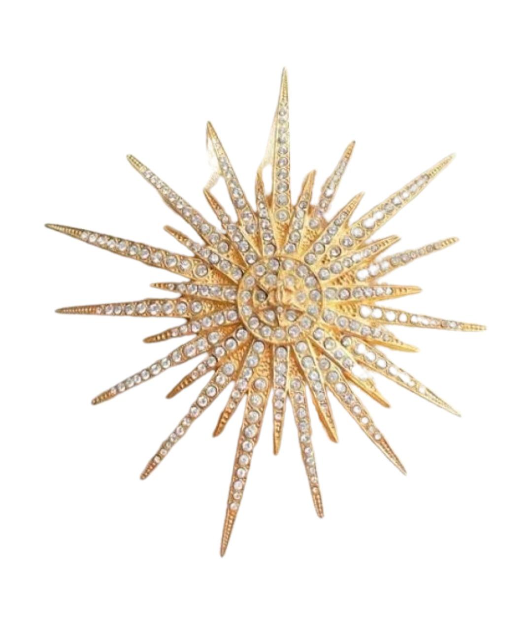 CHANEL Золотая металлическая булавка / брошь, фото 1