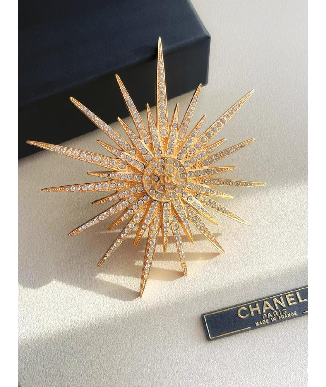 CHANEL Золотая металлическая булавка / брошь, фото 5