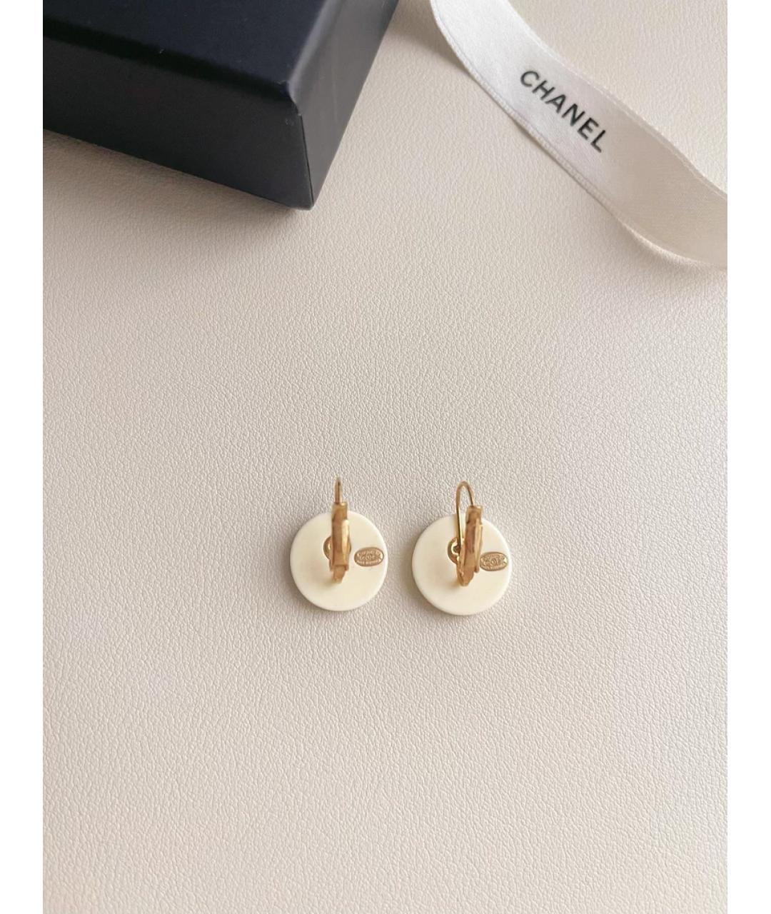 CHANEL Розовые пластиковые серьги, фото 3