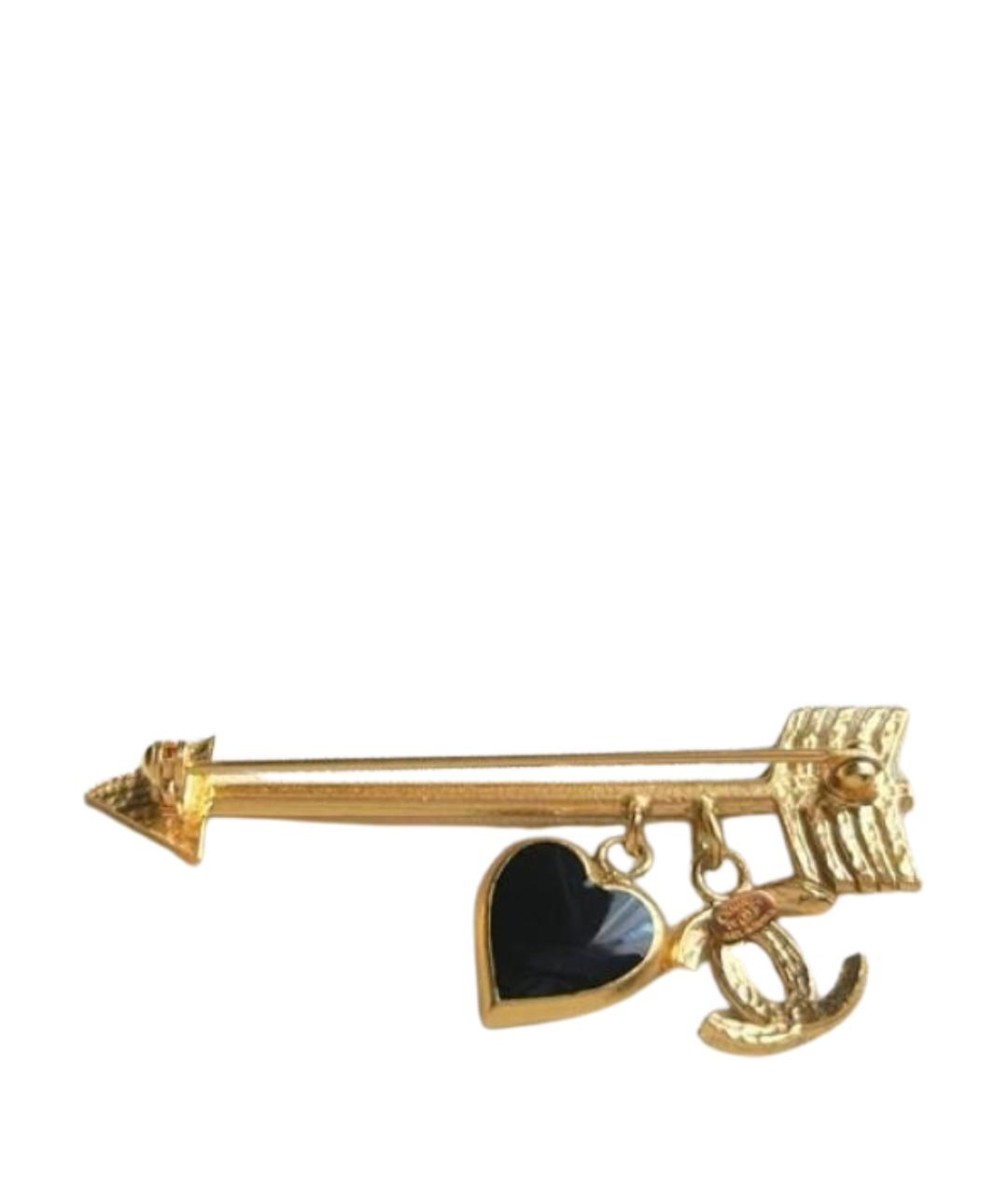 CHANEL Золотая металлическая булавка / брошь, фото 1