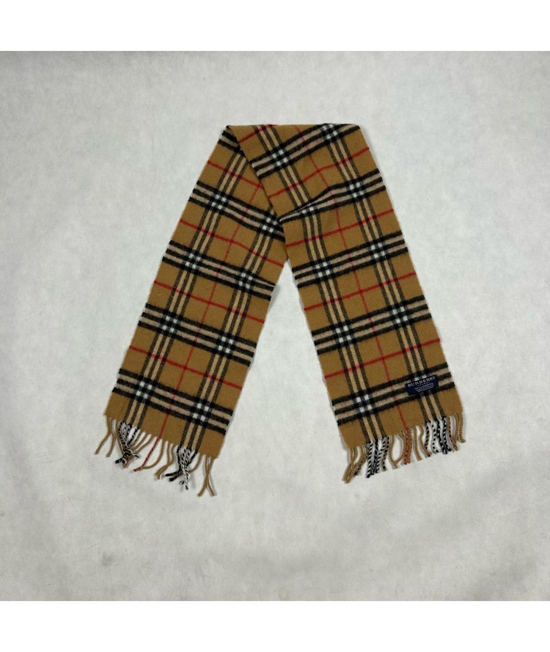 BURBERRY Бежевый шерстяной шарф, фото 2