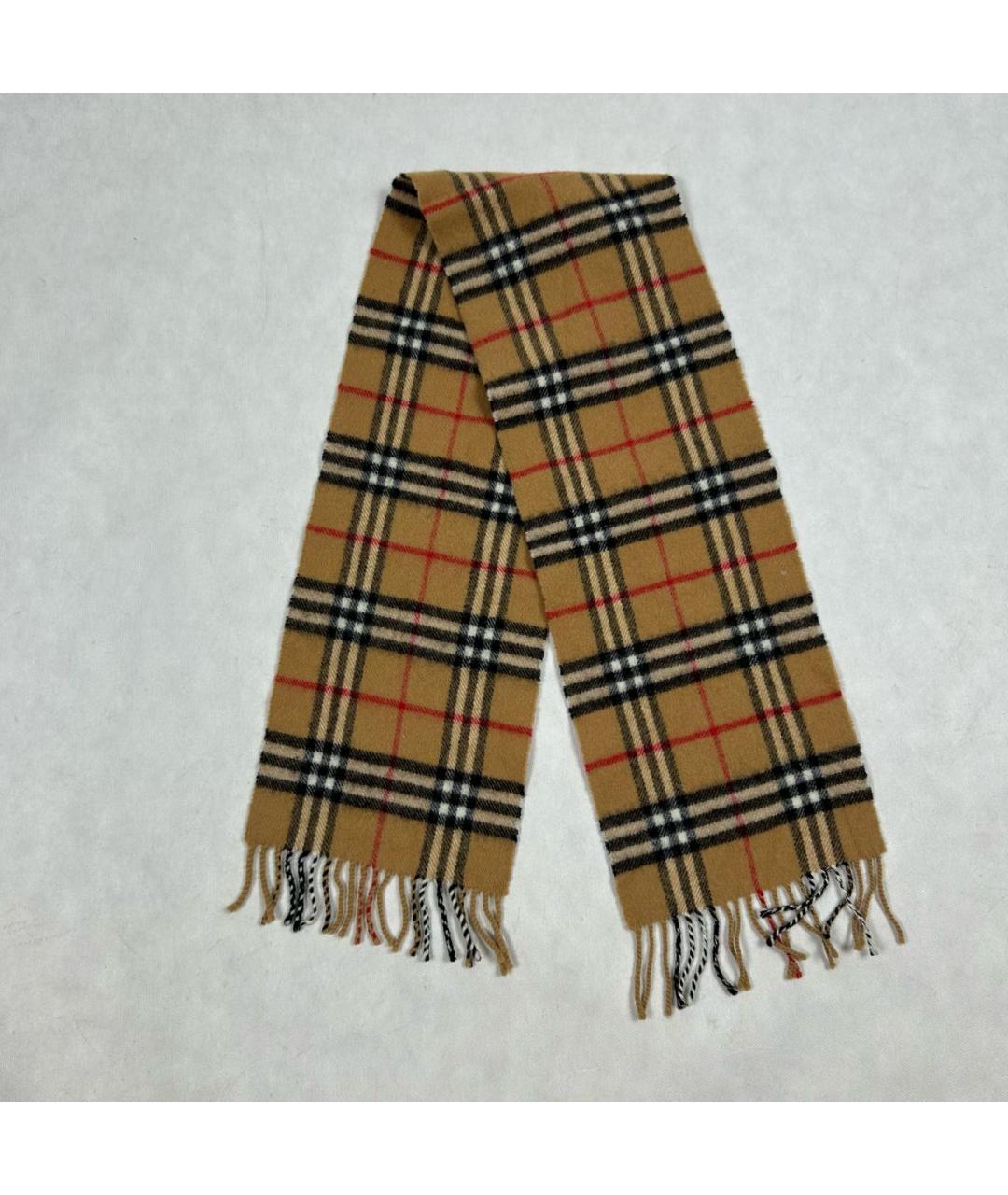 BURBERRY Бежевый шерстяной шарф, фото 3