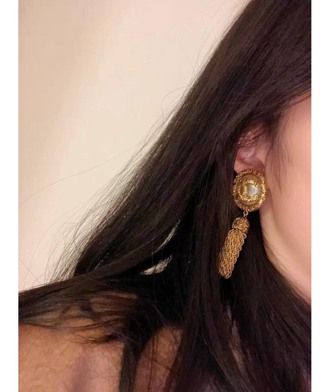CHANEL Золотые жемчужные серьги, фото 4