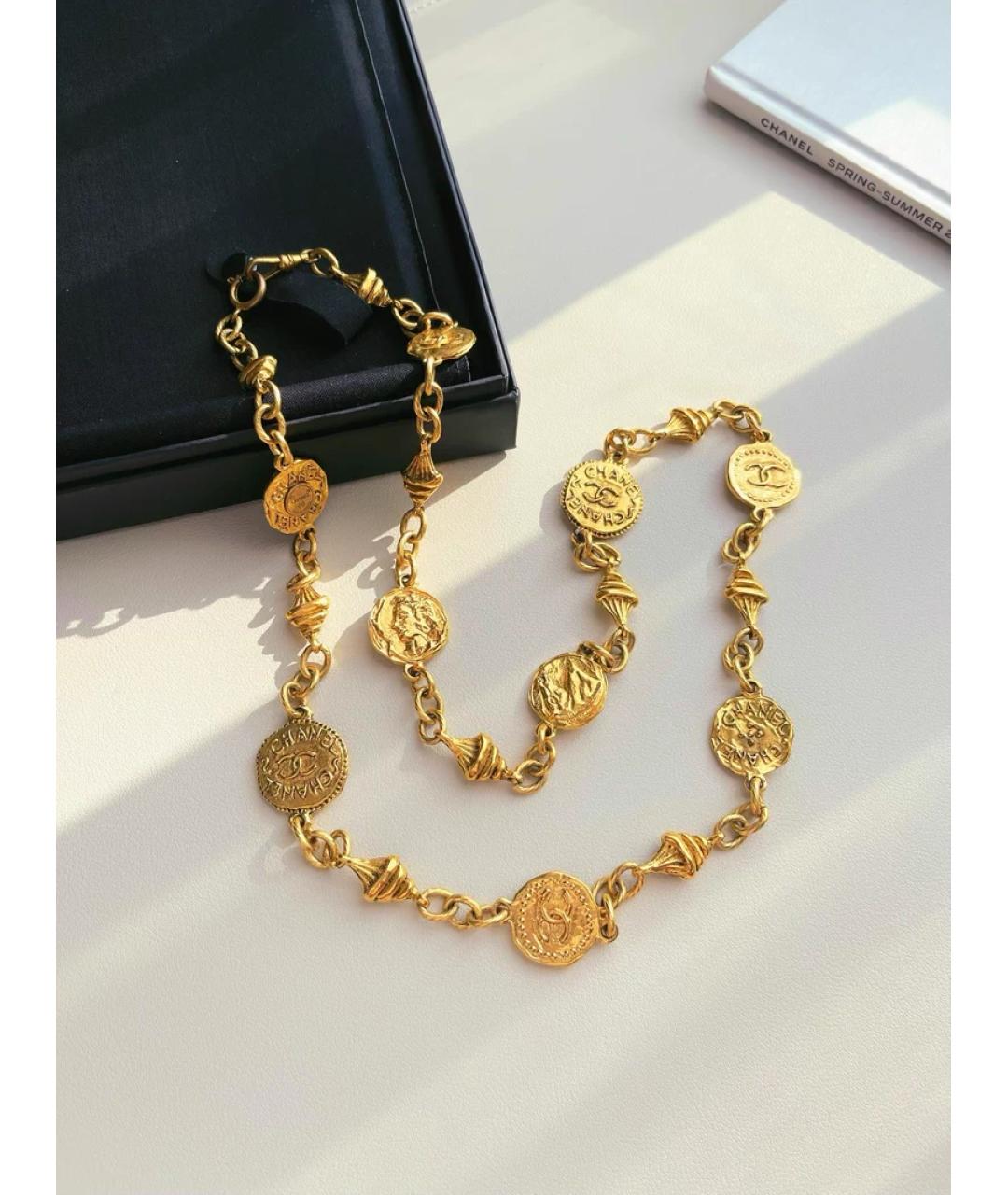 CHANEL Золотое металлическое колье, фото 5