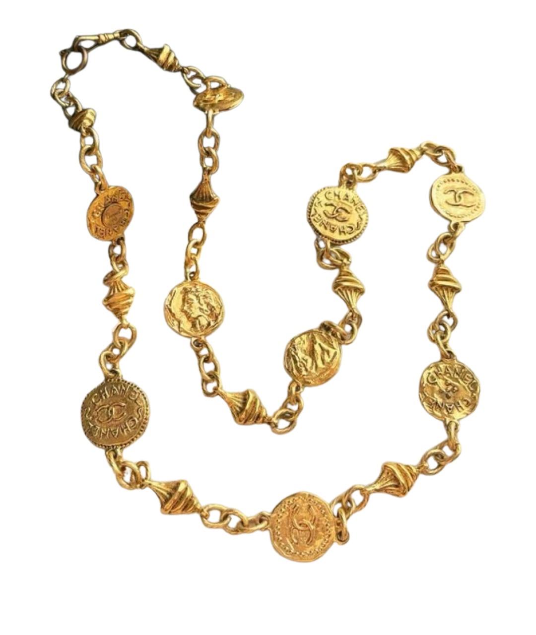 CHANEL Золотое металлическое колье, фото 1