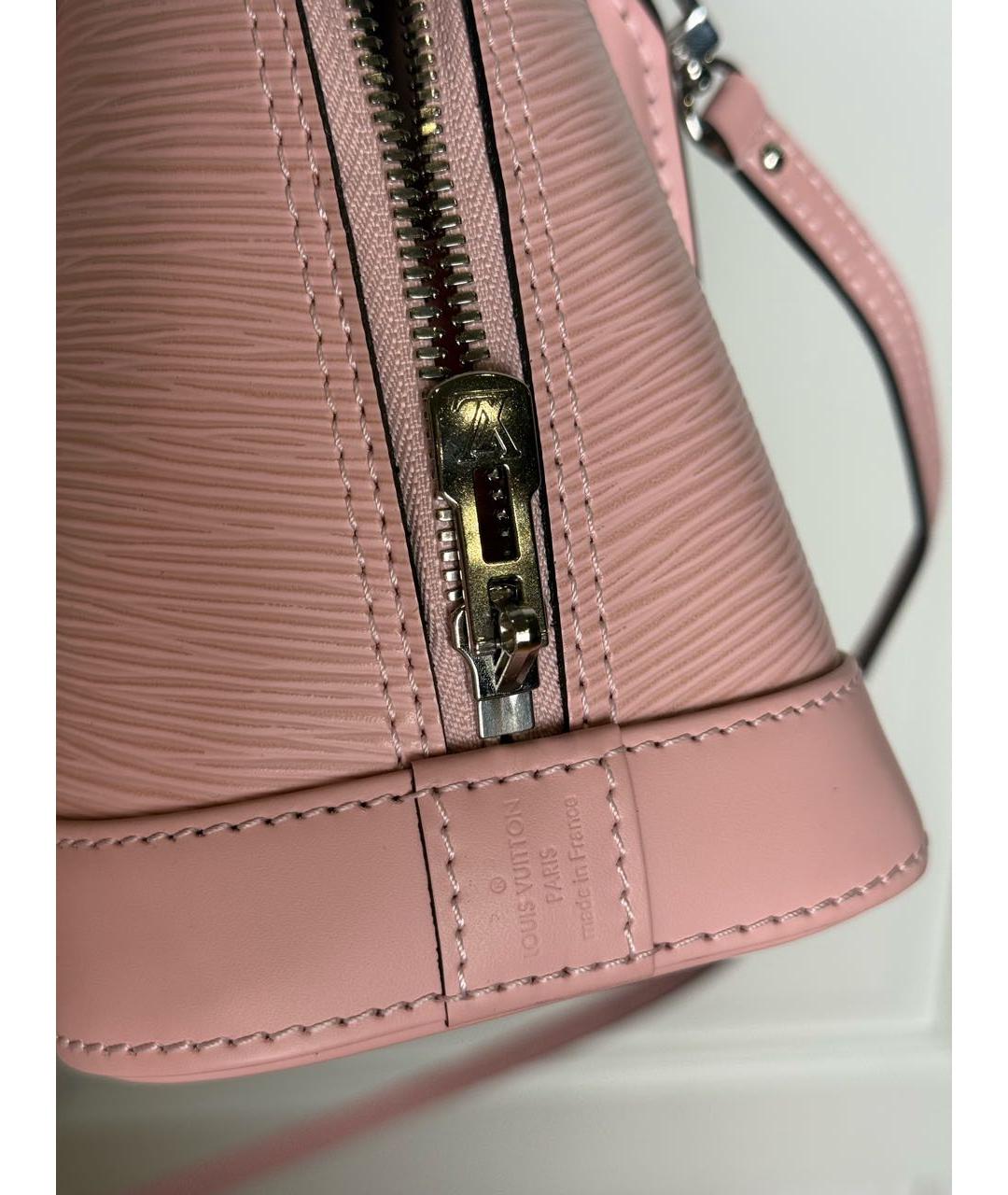 LOUIS VUITTON Розовая кожаная сумка с короткими ручками, фото 4