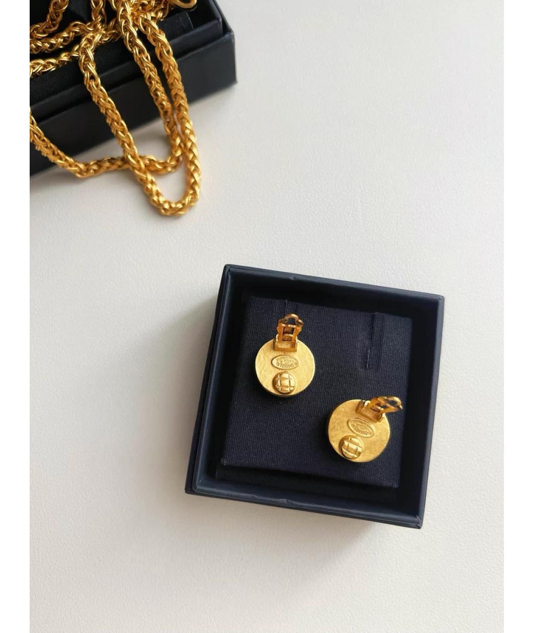 CHANEL Белые металлические серьги, фото 2