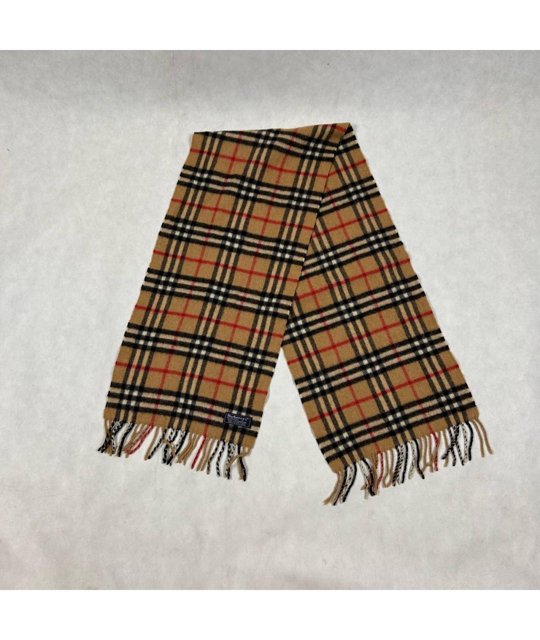 BURBERRY Бежевый кашемировый шарф, фото 5