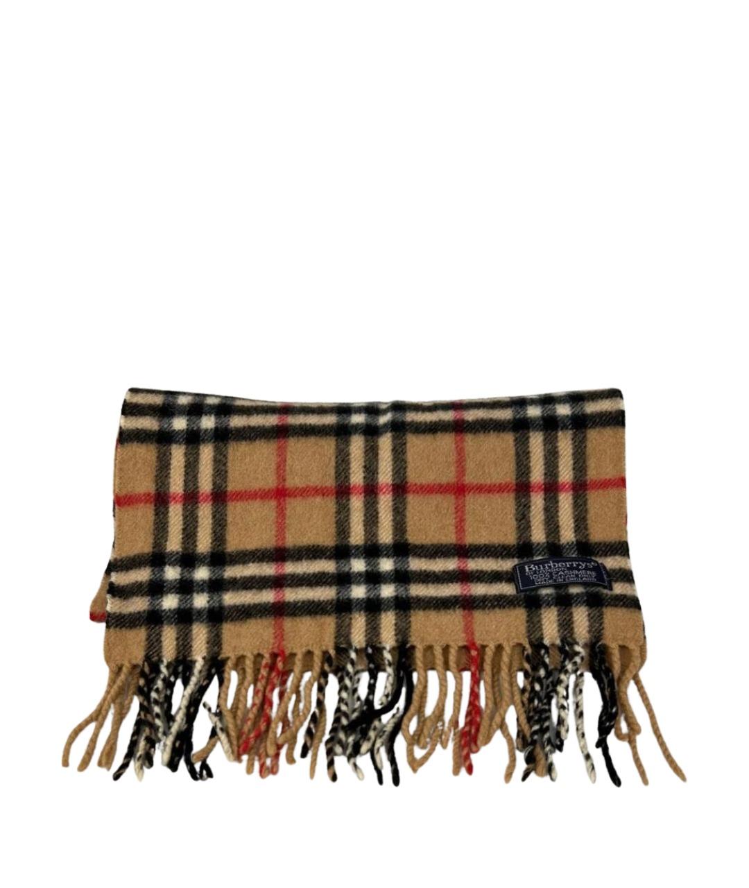 BURBERRY Бежевый кашемировый шарф, фото 1