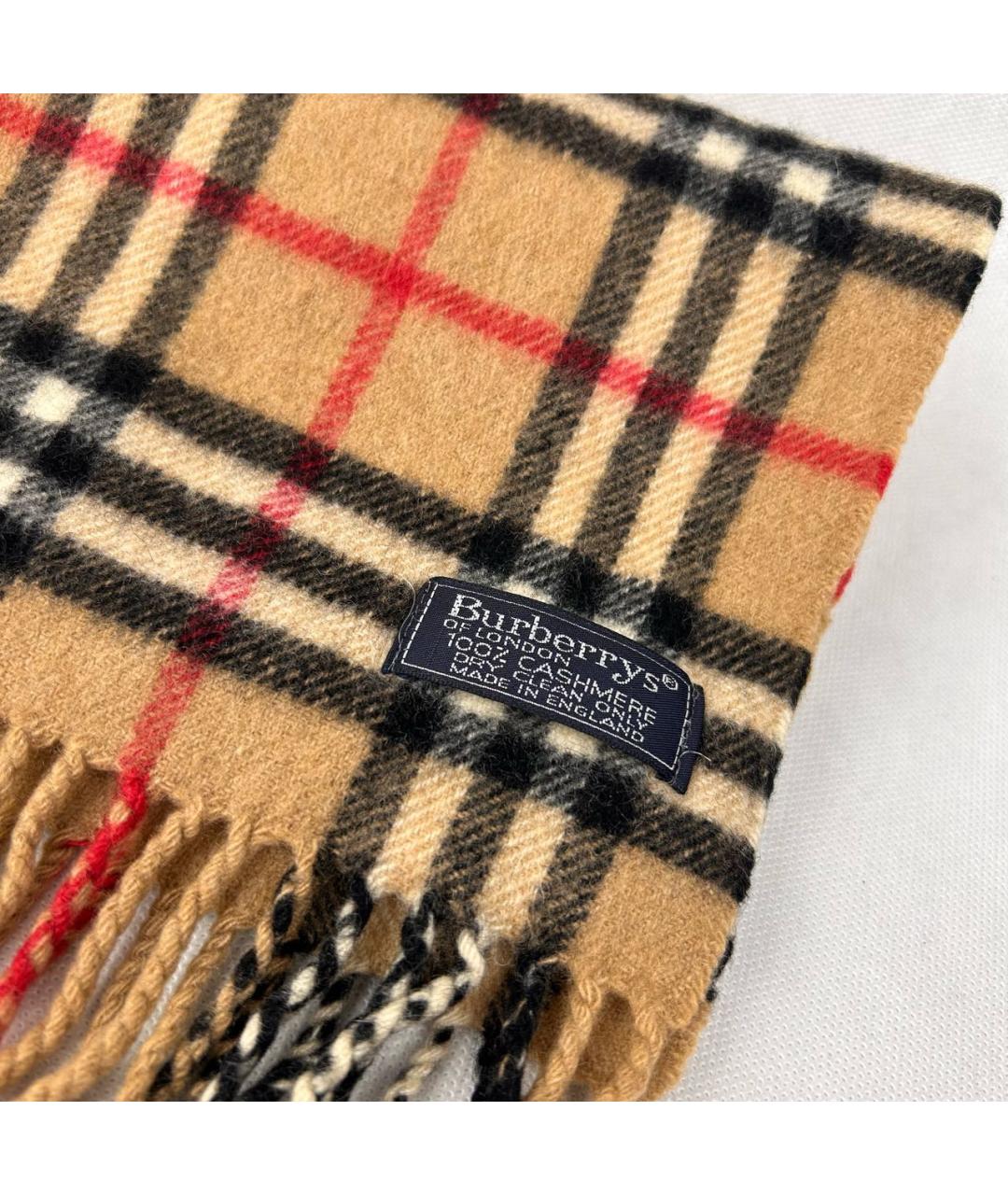 BURBERRY Бежевый кашемировый шарф, фото 2