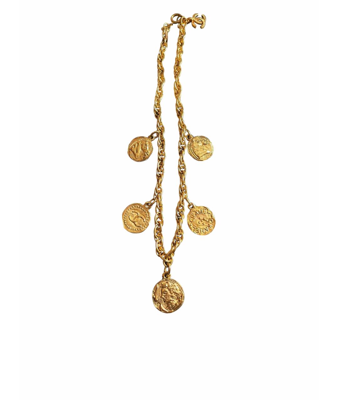 CHANEL Золотое металлическое колье, фото 1