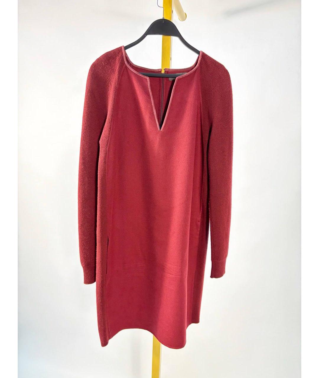 LORO PIANA Бордовое повседневное платье, фото 7