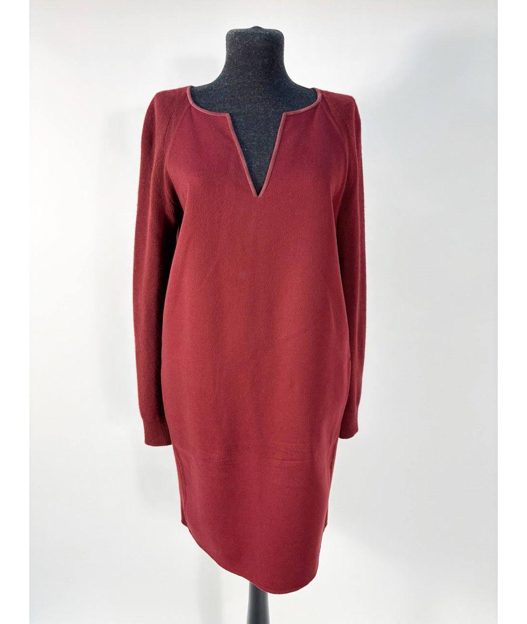 LORO PIANA Бордовое повседневное платье, фото 5