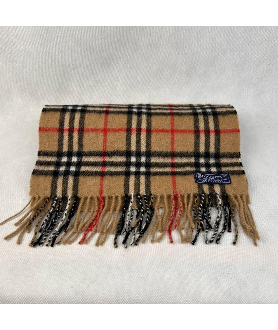 BURBERRY Бежевый кашемировый шарф, фото 5