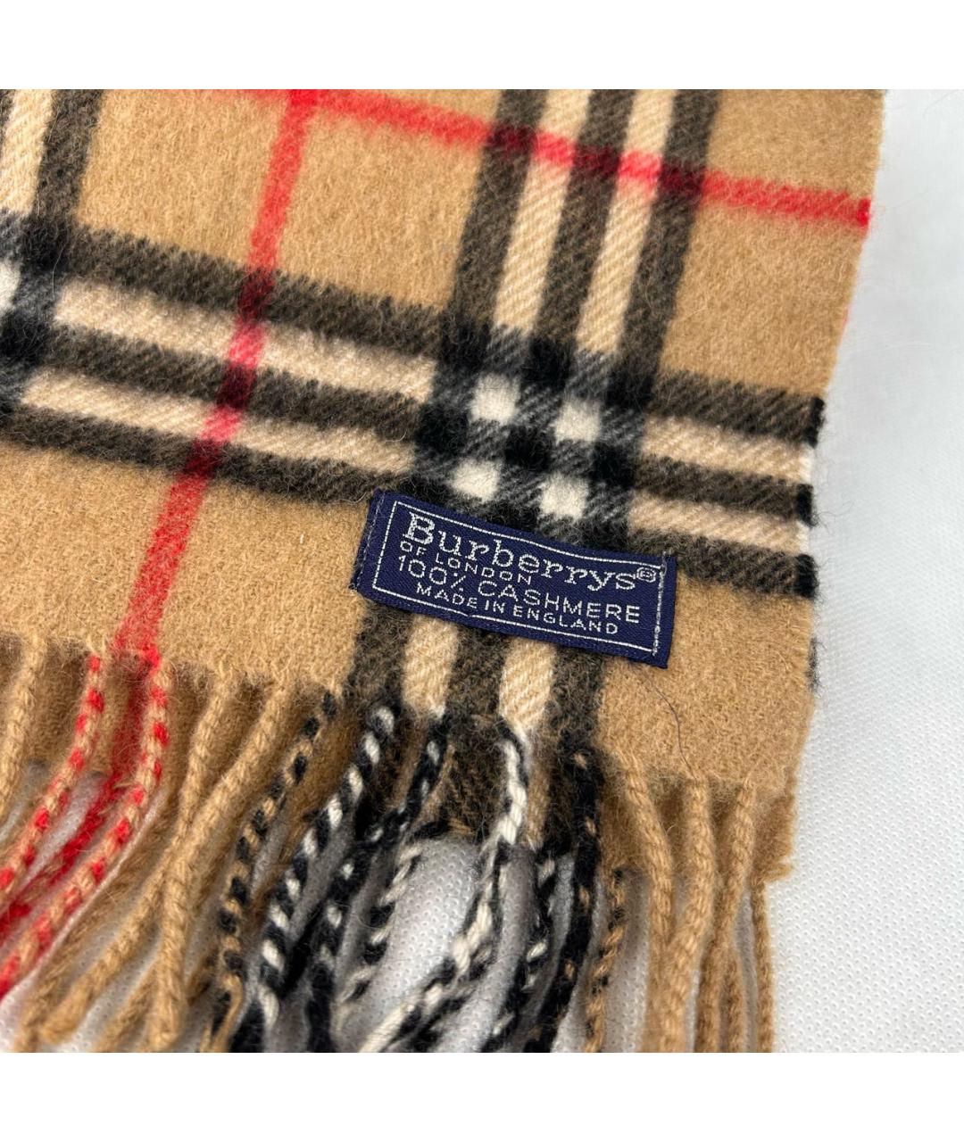 BURBERRY Бежевый кашемировый шарф, фото 2