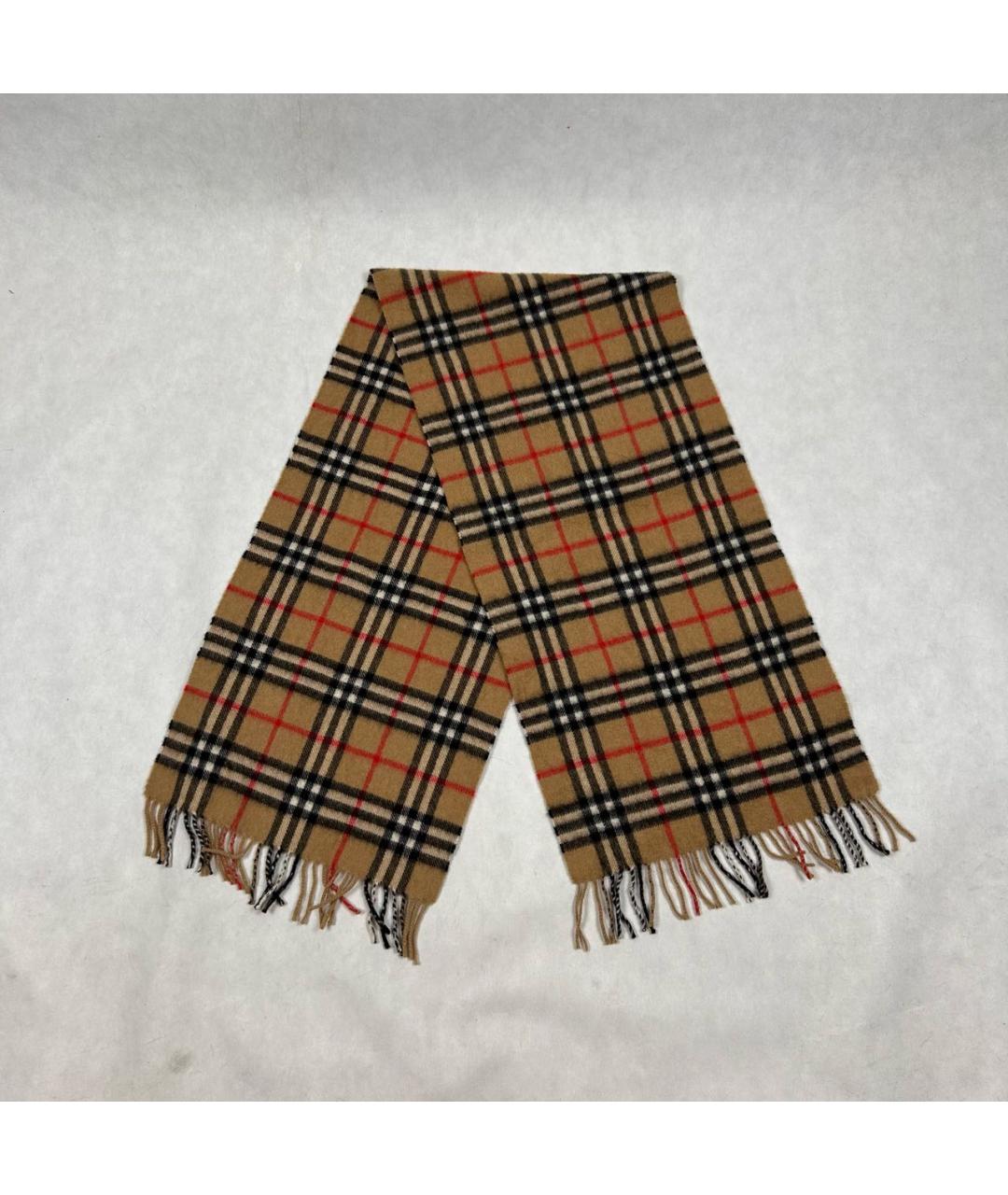 BURBERRY Бежевый кашемировый шарф, фото 4