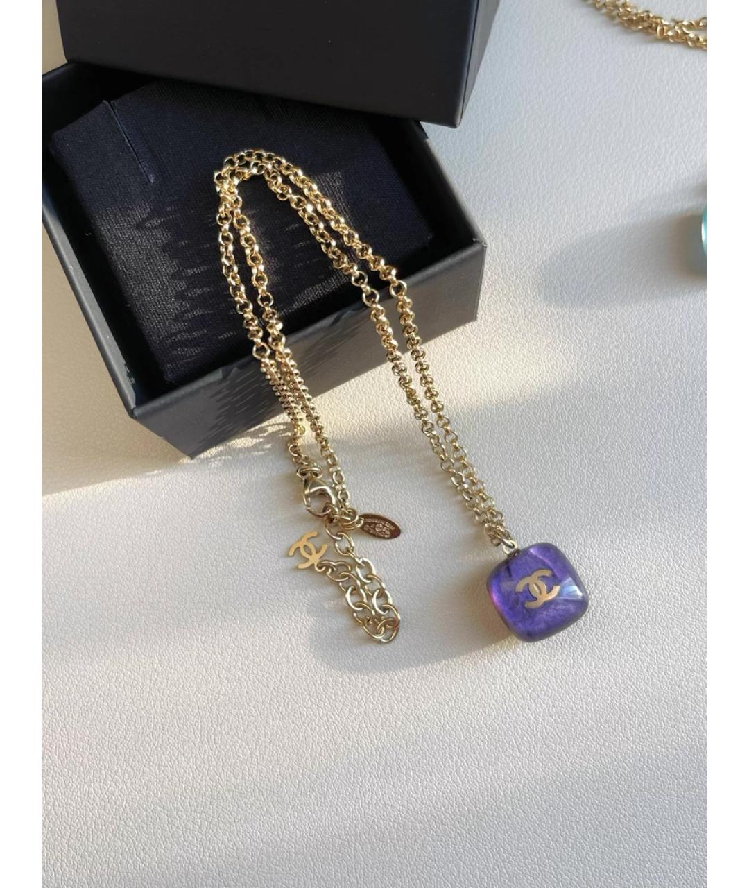 CHANEL Фиолетовая подвеска, фото 5