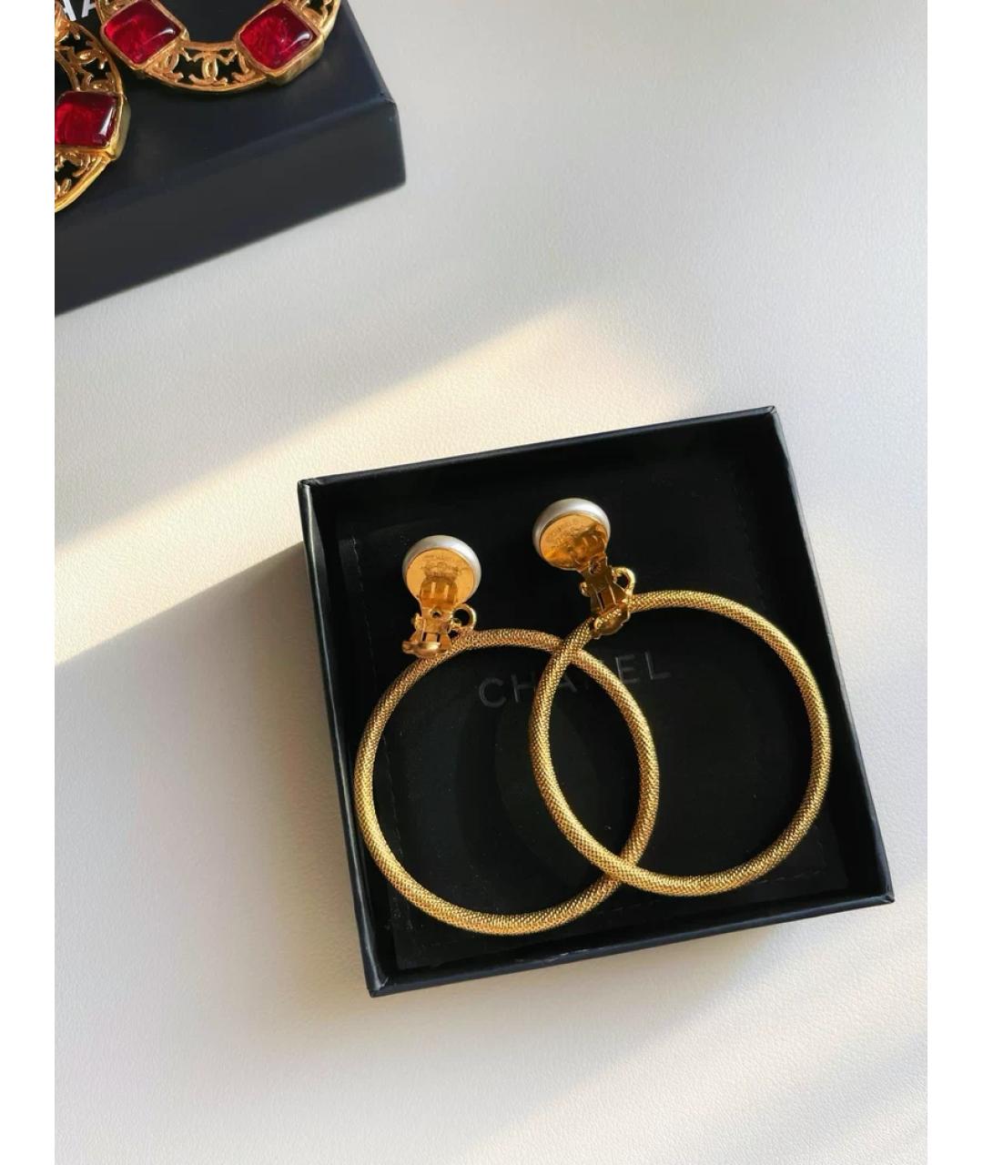 CHANEL Золотые жемчужные серьги, фото 2