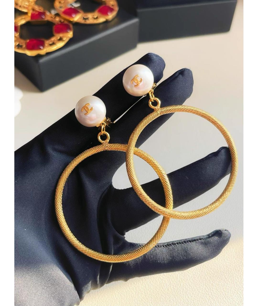 CHANEL Золотые жемчужные серьги, фото 4
