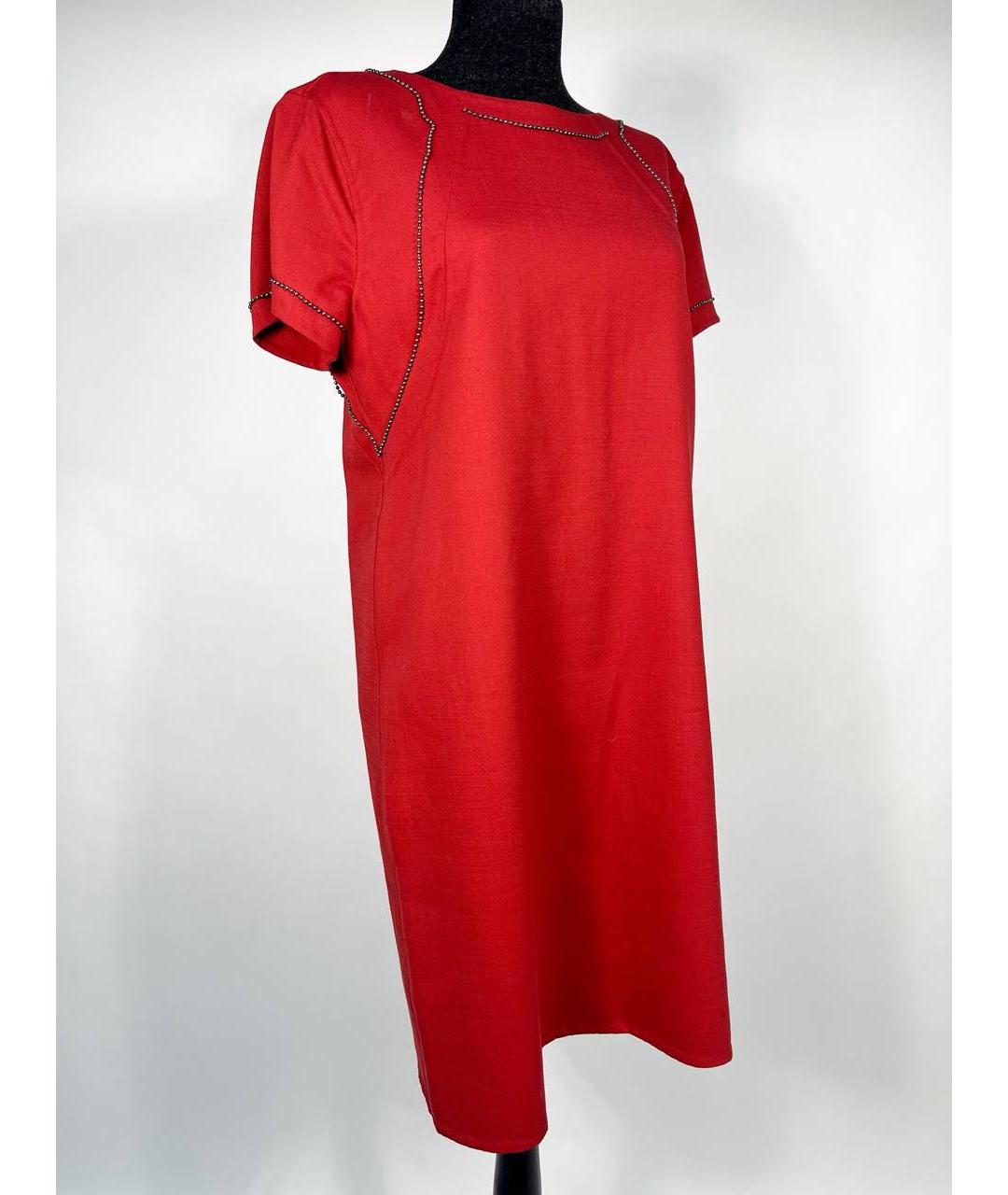 BOTTEGA VENETA Бордовое повседневное платье, фото 6