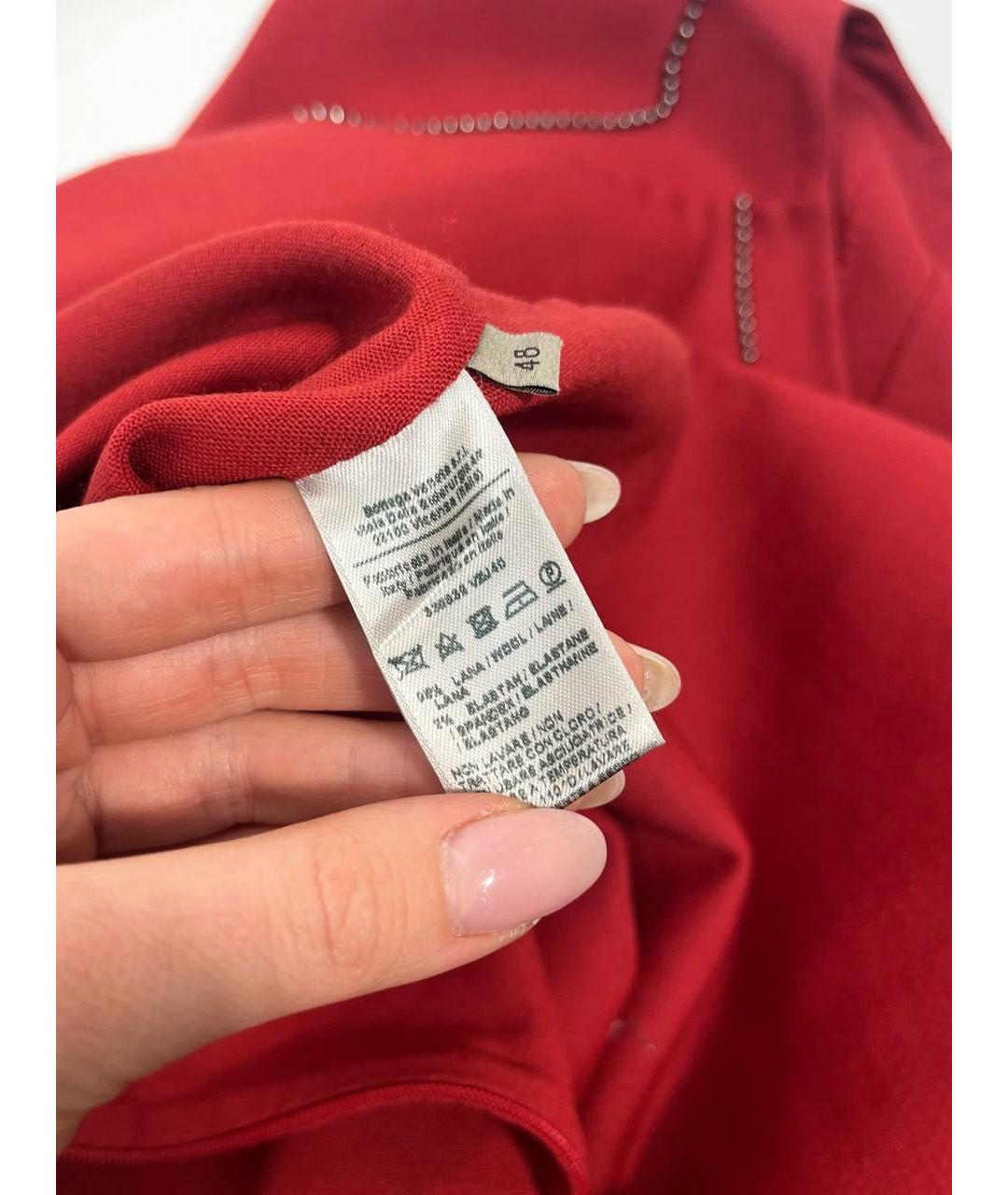 BOTTEGA VENETA Бордовое повседневное платье, фото 4