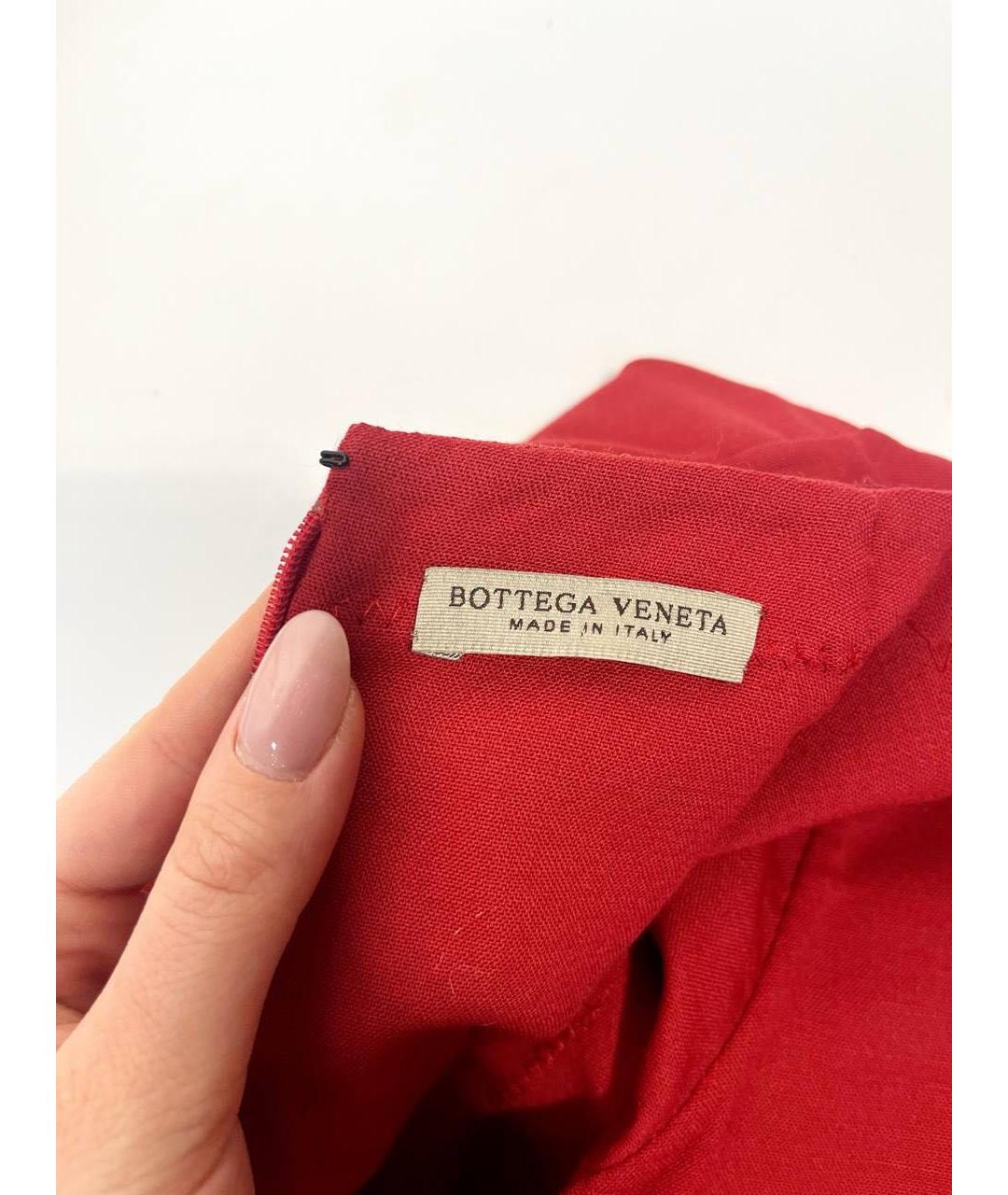 BOTTEGA VENETA Бордовое повседневное платье, фото 3