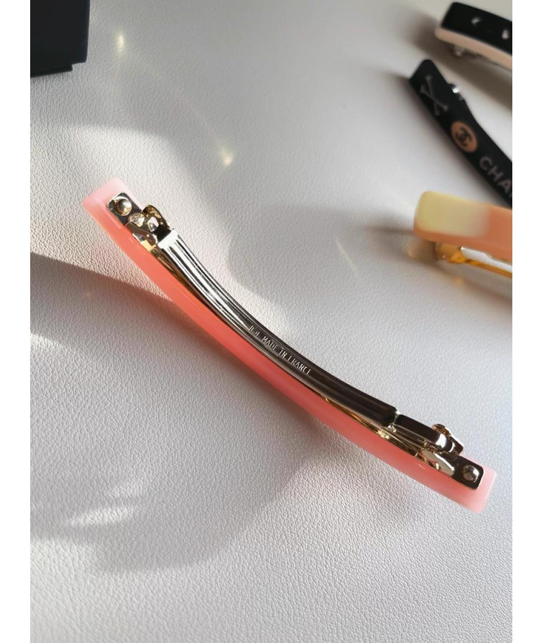 CHANEL Розовая заколка, фото 3