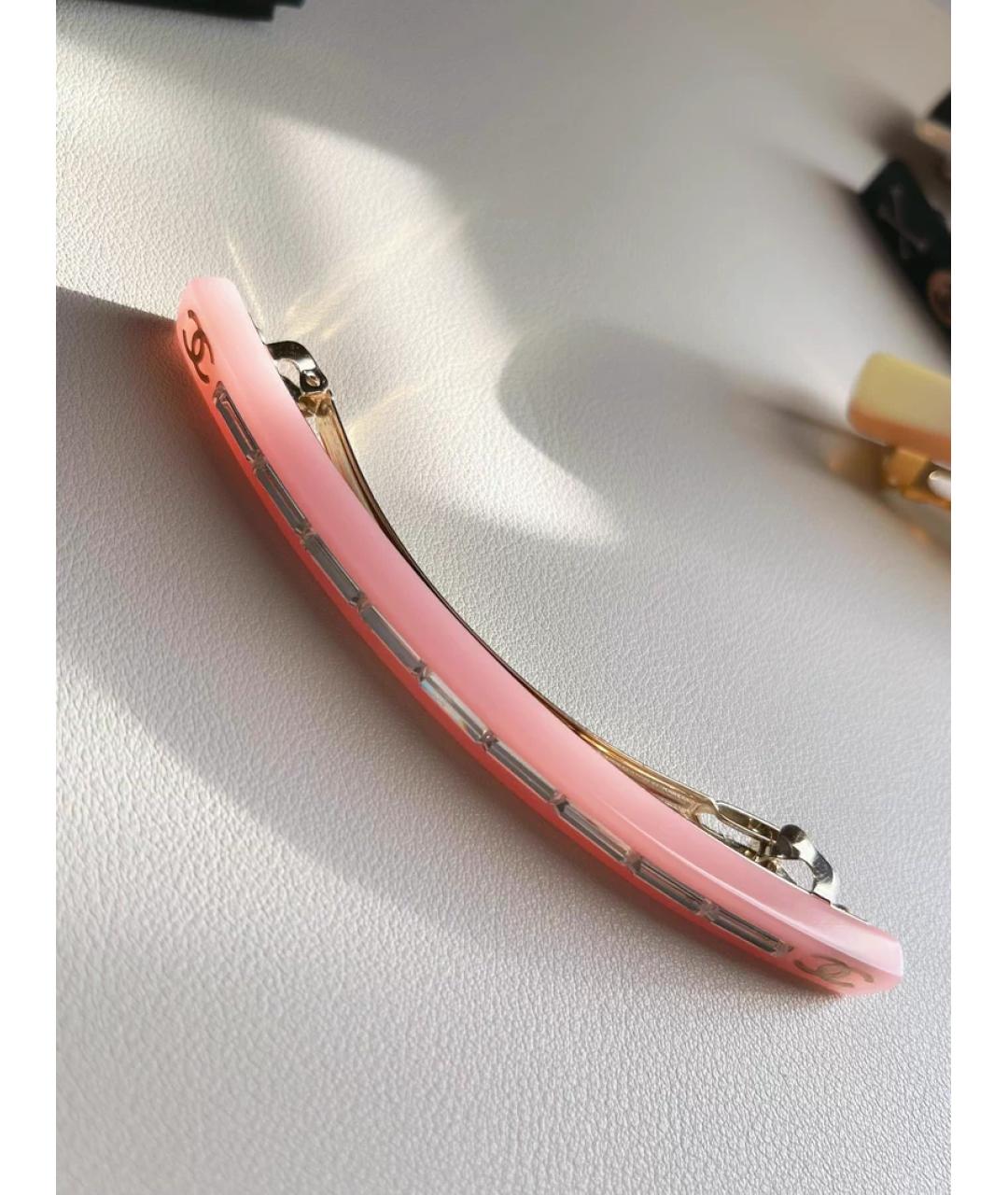 CHANEL Розовая заколка, фото 2