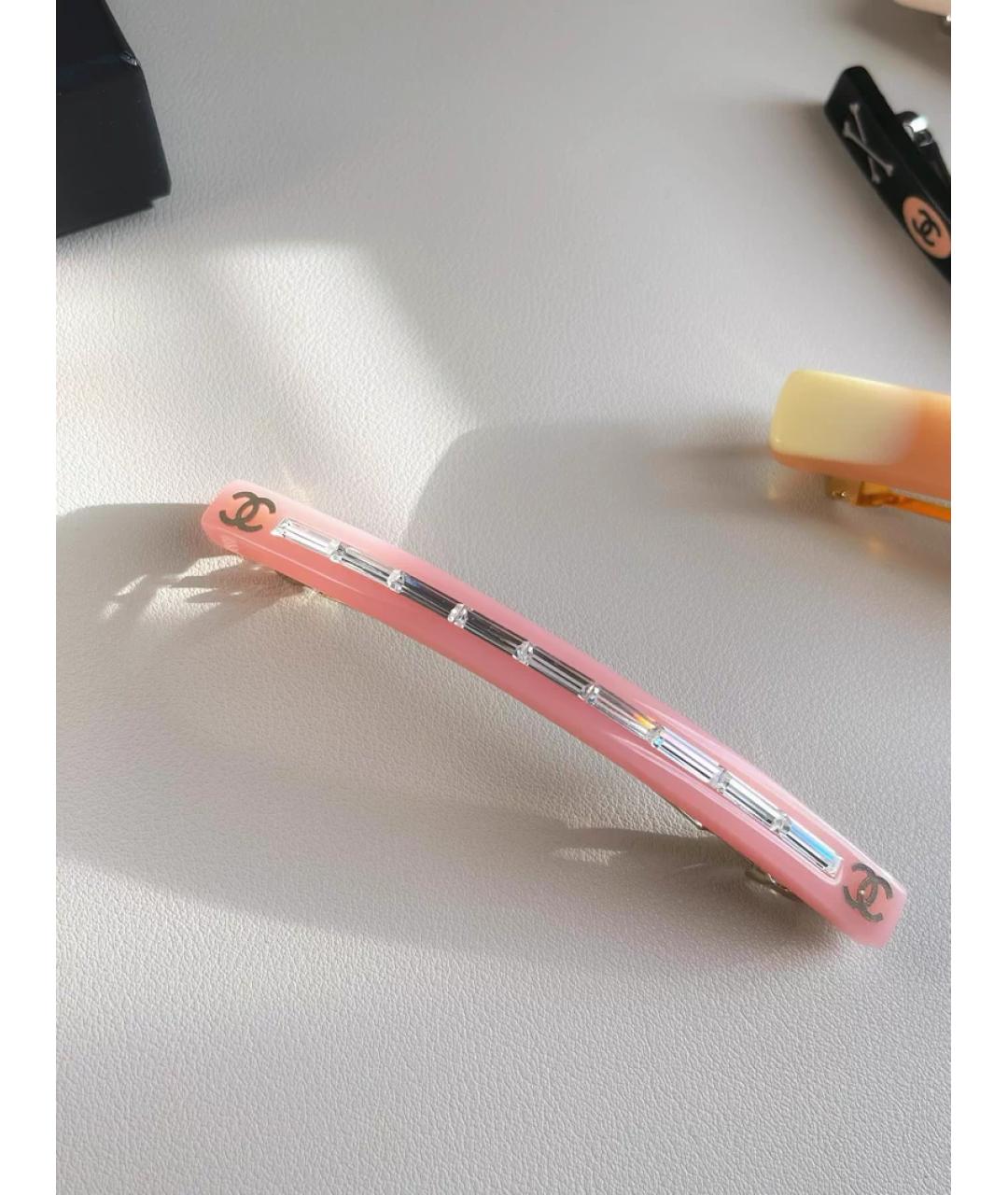 CHANEL Розовая заколка, фото 4