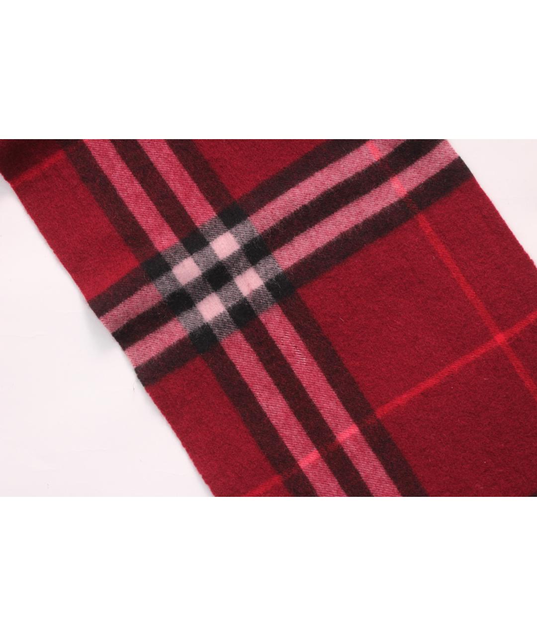 BURBERRY Бордовый кашемировый шарф, фото 8