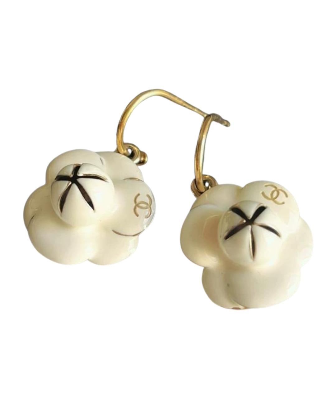 CHANEL Золотые металлические серьги, фото 1