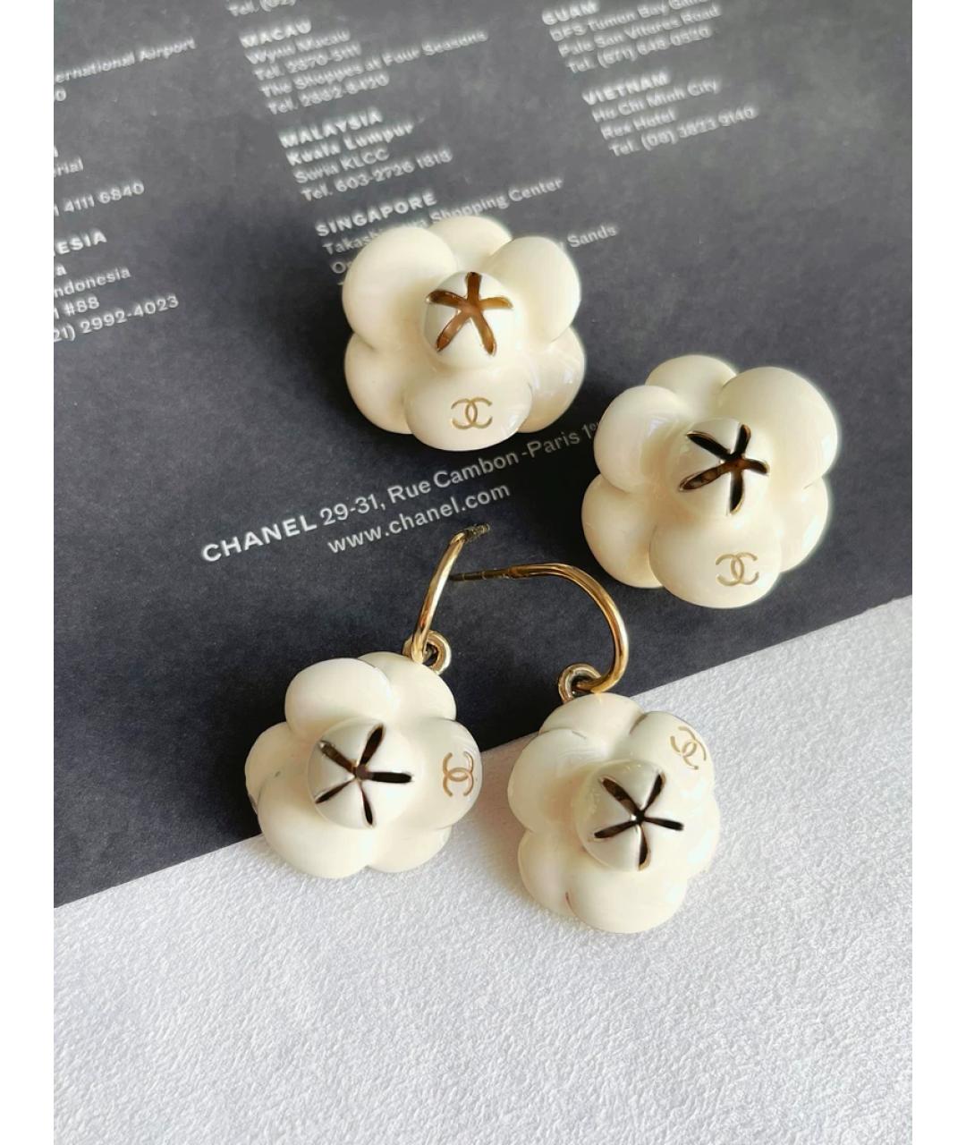 CHANEL Золотые металлические серьги, фото 3