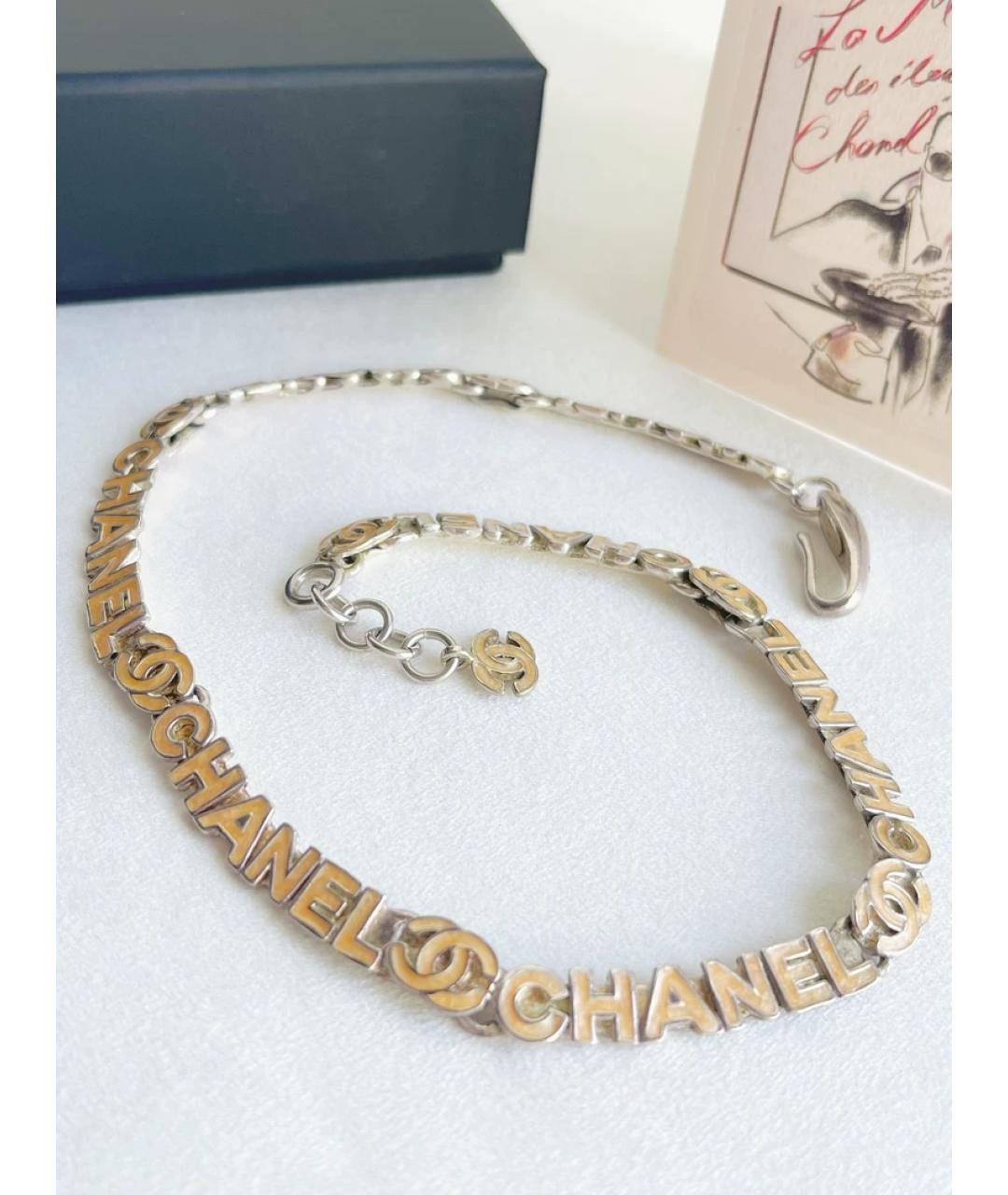 CHANEL Золотое металлическое колье, фото 2