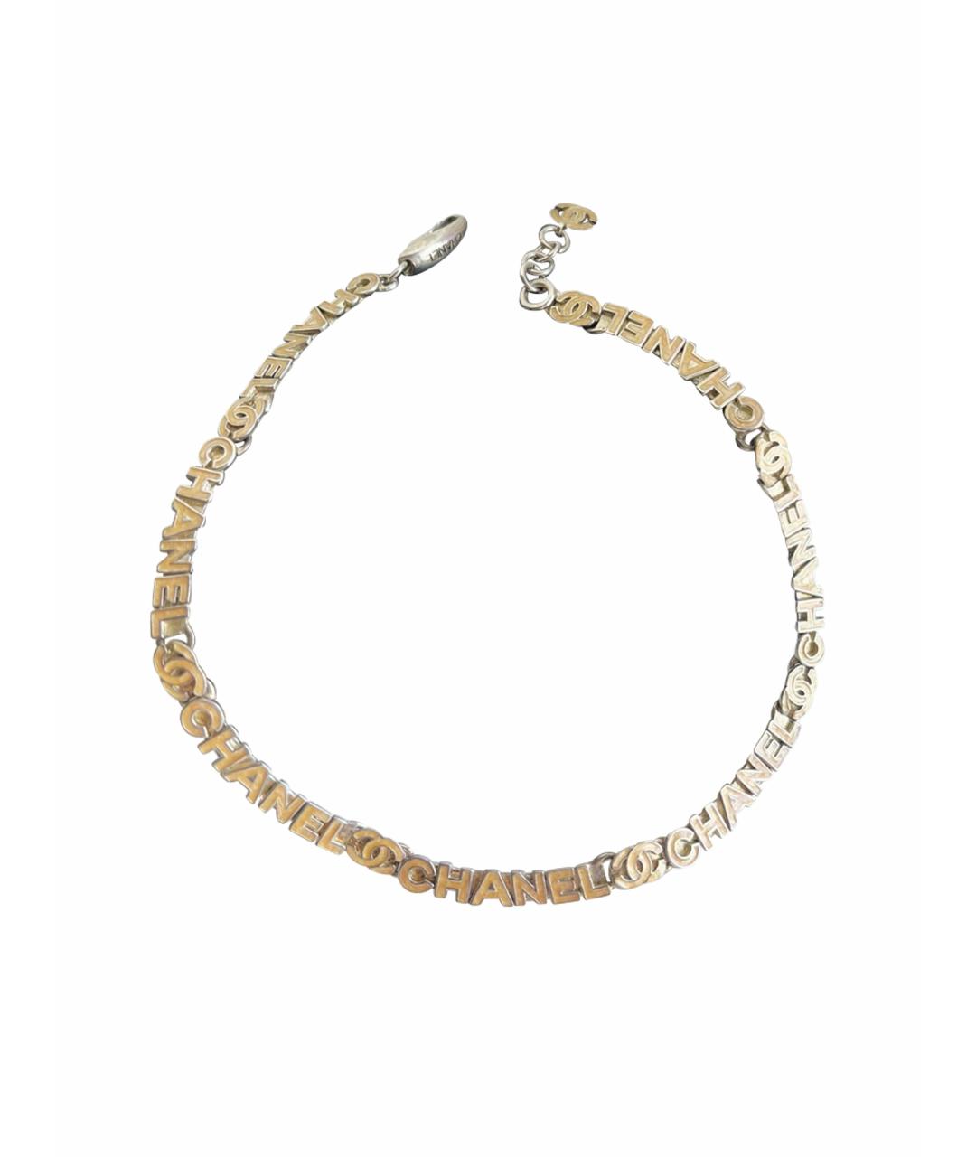 CHANEL Золотое металлическое колье, фото 1