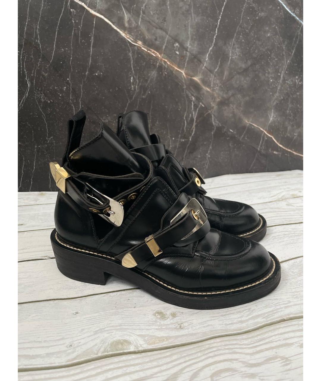 BALENCIAGA Черные ботинки из лакированной кожи, фото 5