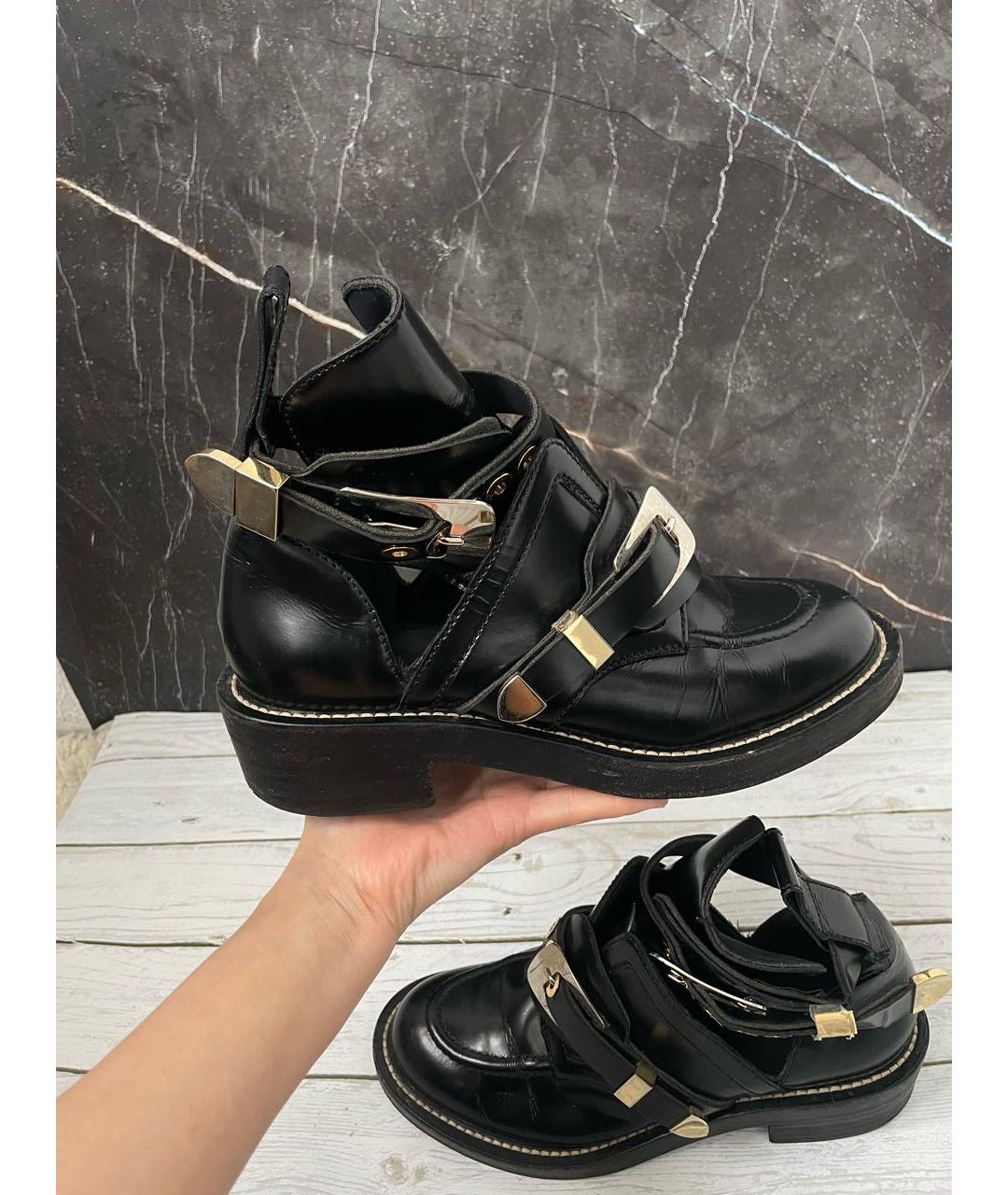 BALENCIAGA Черные ботинки из лакированной кожи, фото 3