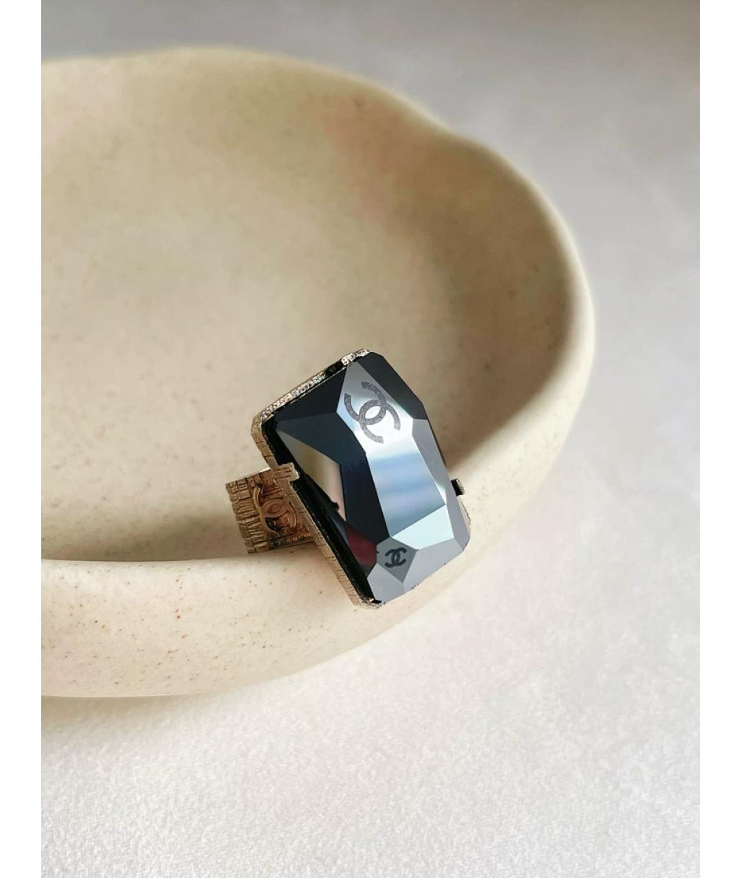 CHANEL Золотое металлическое кольцо, фото 3