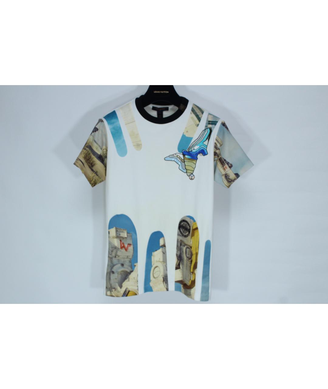LOUIS VUITTON Мульти хлопковая футболка, фото 10