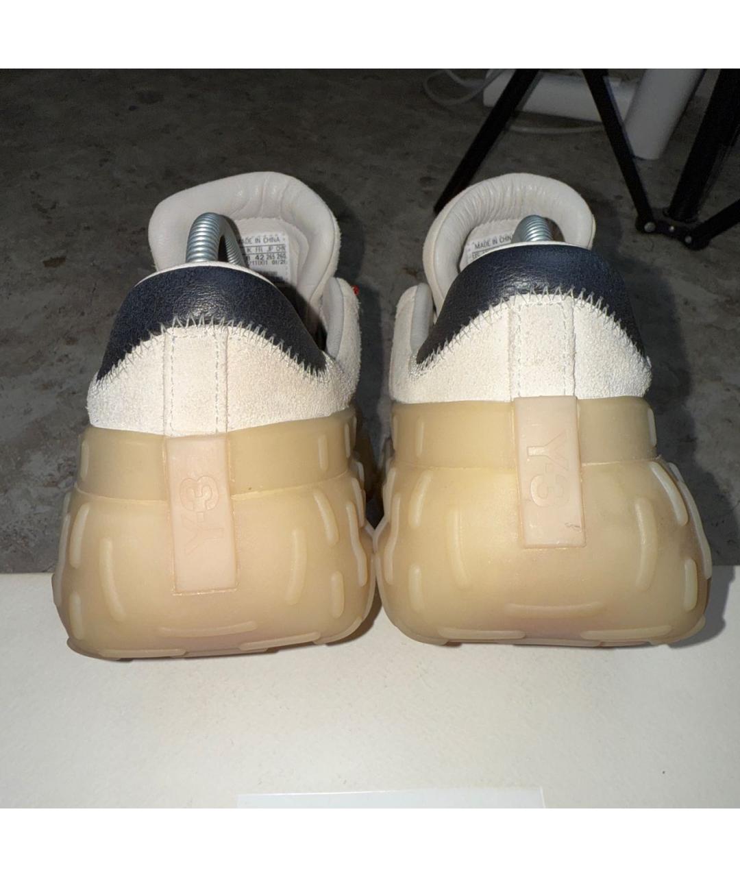 Y-3 Бежевые замшевые низкие кроссовки / кеды, фото 5