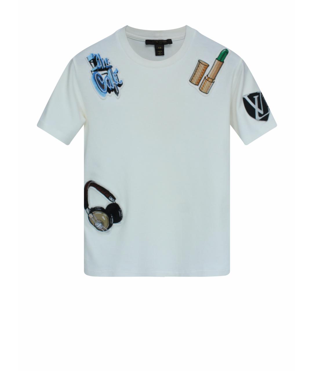 LOUIS VUITTON Белая хлопковая футболка, фото 1