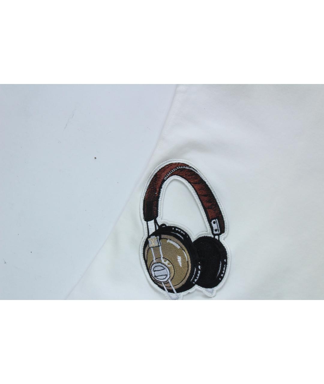 LOUIS VUITTON Белая хлопковая футболка, фото 9