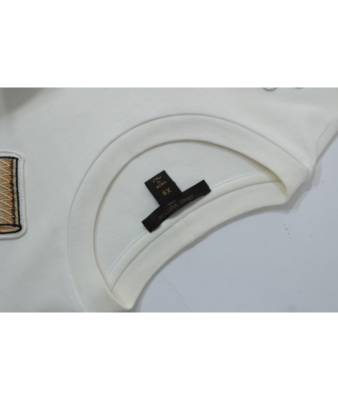 LOUIS VUITTON Белая хлопковая футболка, фото 6