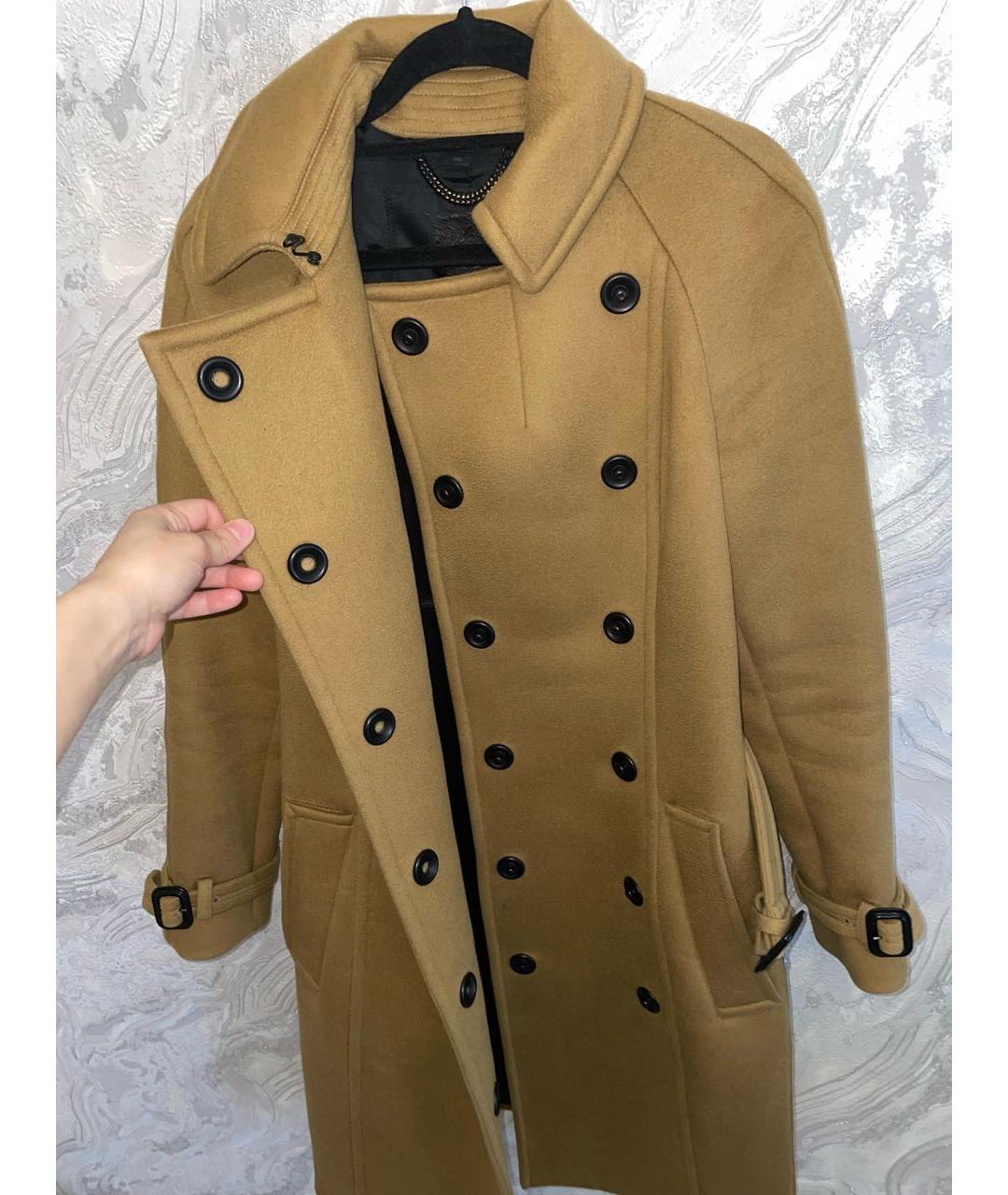 BALENCIAGA Горчичное кашемировое пальто, фото 3