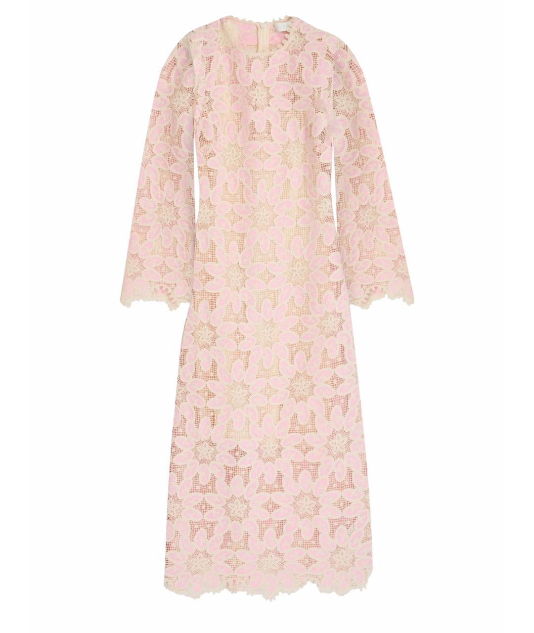 ZIMMERMANN Розовое хлопковое коктейльное платье, фото 1