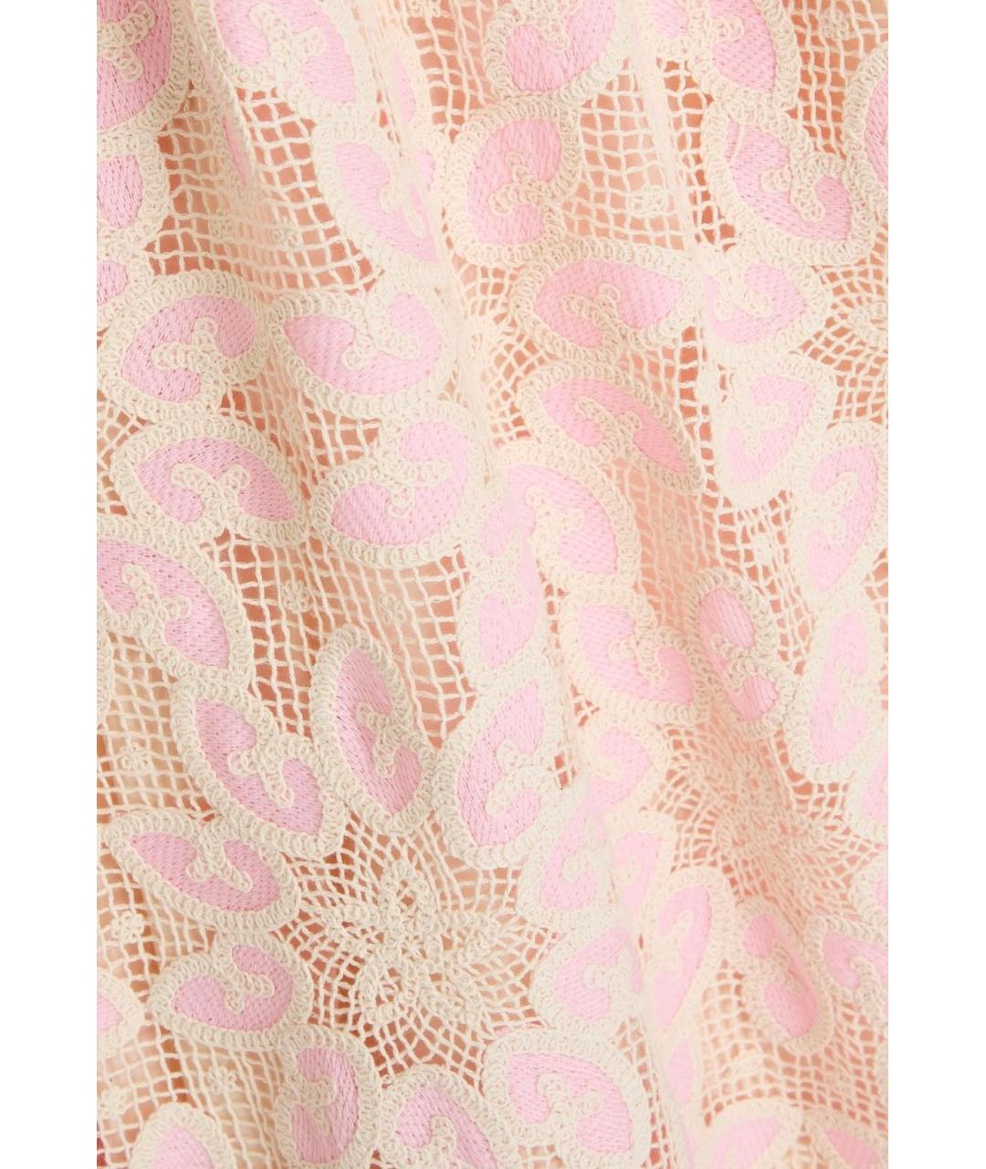ZIMMERMANN Розовое хлопковое коктейльное платье, фото 4
