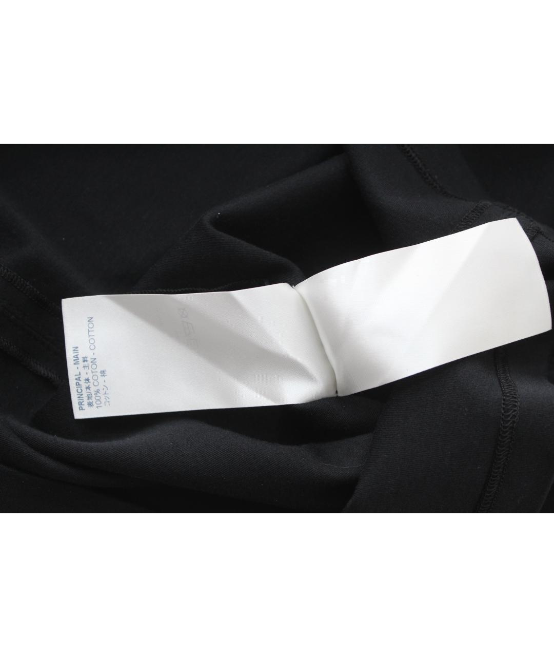 LOUIS VUITTON Черная хлопковая футболка, фото 9