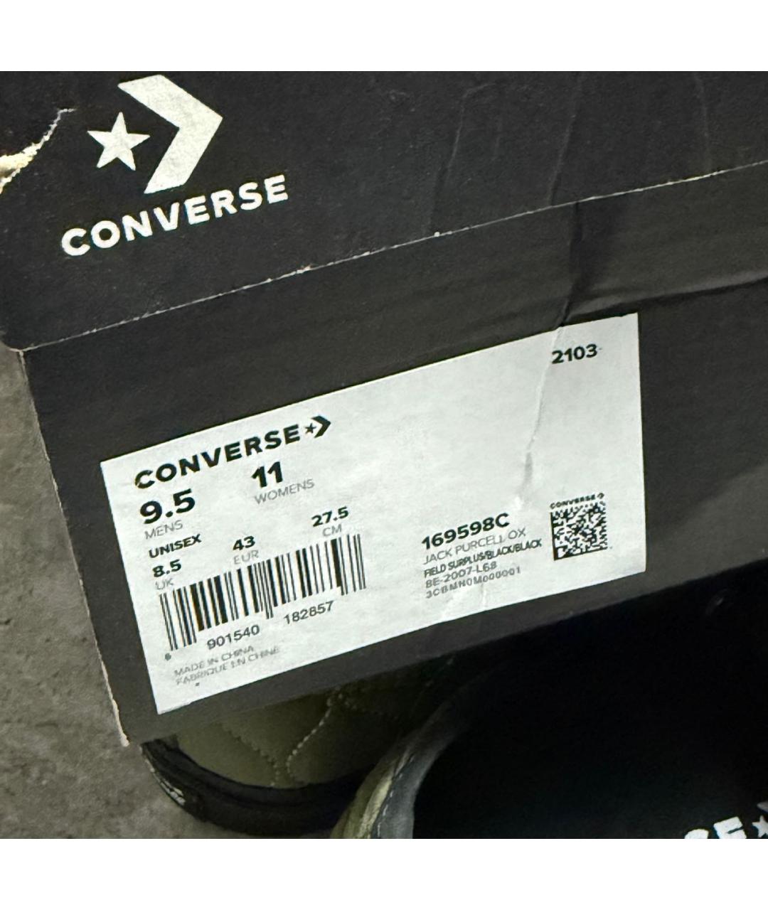 CONVERSE Зеленые низкие кроссовки / кеды, фото 8